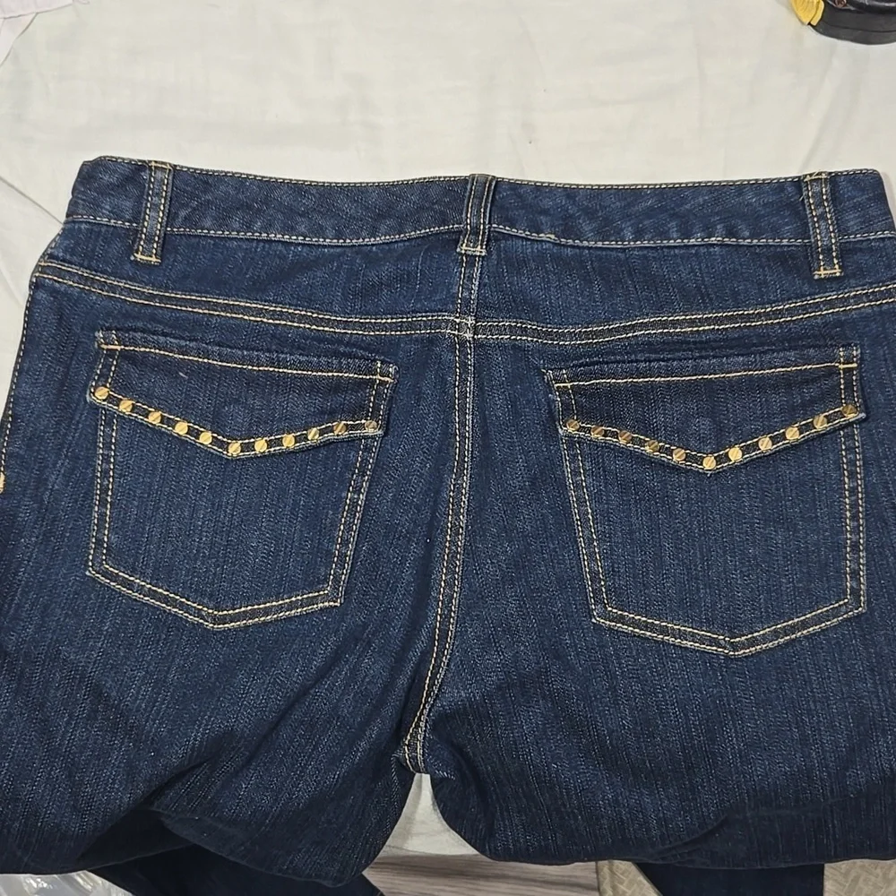 Michael Kors Women’s Size 6 Denim Blue Flare Jeans Cotton Blend Dark Wash